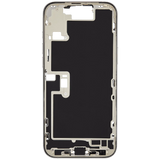Mid-Frame Housing W/ Charging Port Flex & Small Parts For iPhone 16 Pro Max (EU / Global Version) (Used OEM Pull: Grade C) (White Titanium)