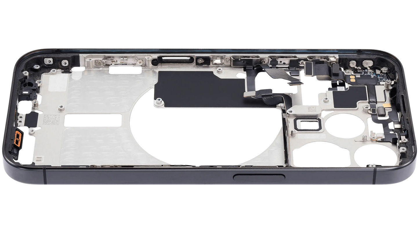 Mid-Frame Housing W/ Small Parts For iPhone 15 Pro (EU / Global Version) (Pull) (Black Titanium)