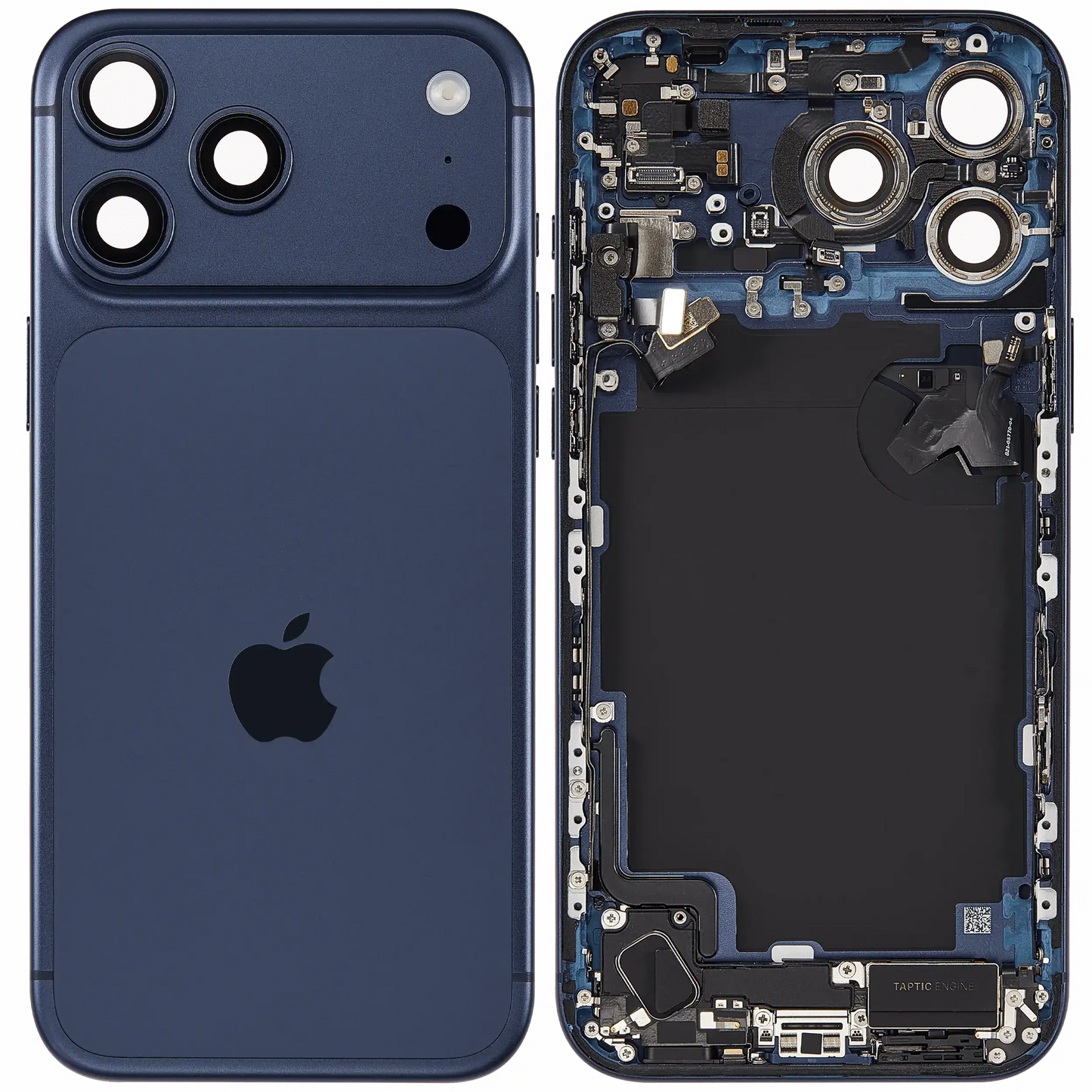 Back Housing W/ Charging Port Flex & Small Parts For iPhone 17 Pro Max (US Version) (Pull) (Deep Blue)