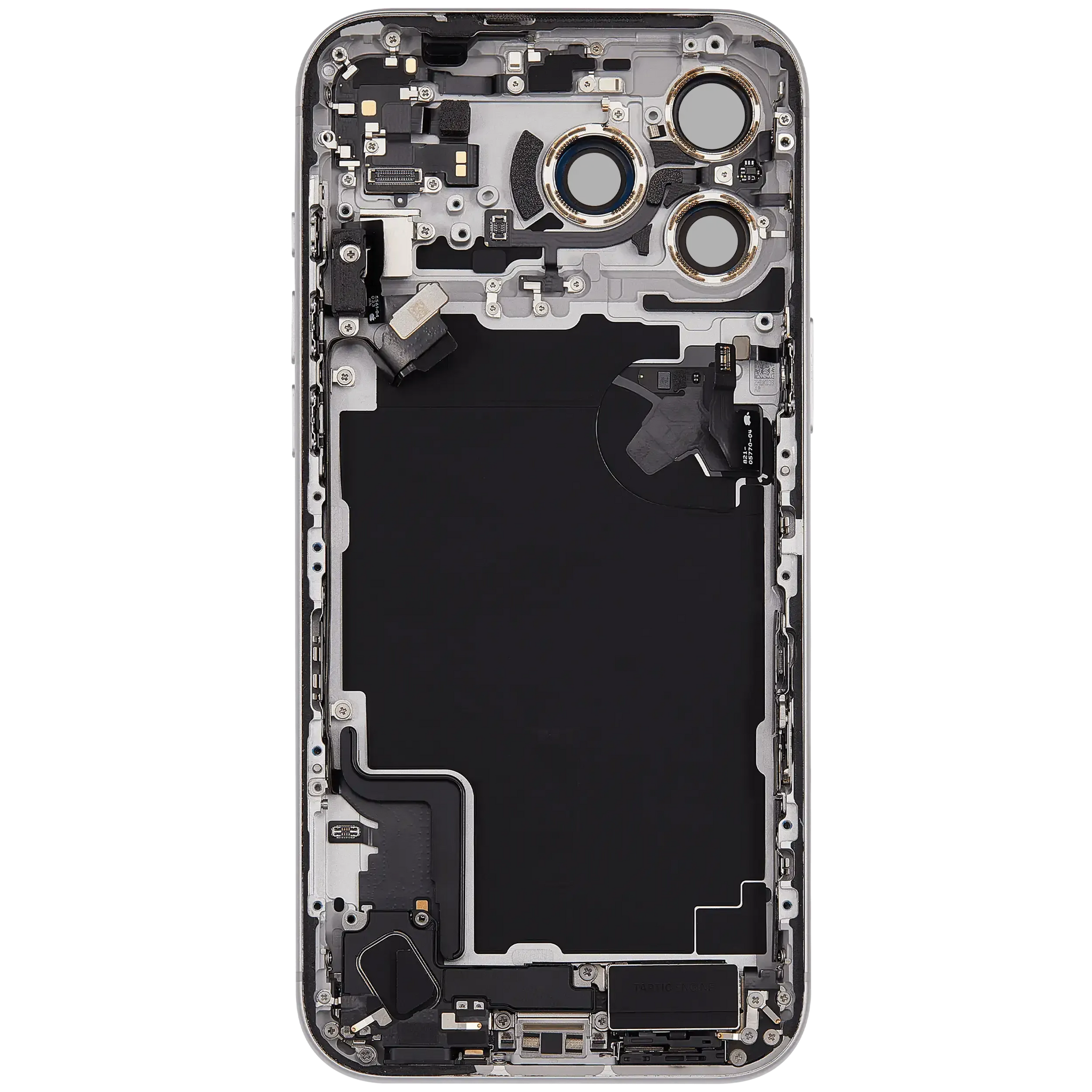 Back Housing W/ Charging Port Flex & Small Parts For iPhone 17 Pro Max (EU / Global Version) (Pull) (Silver)