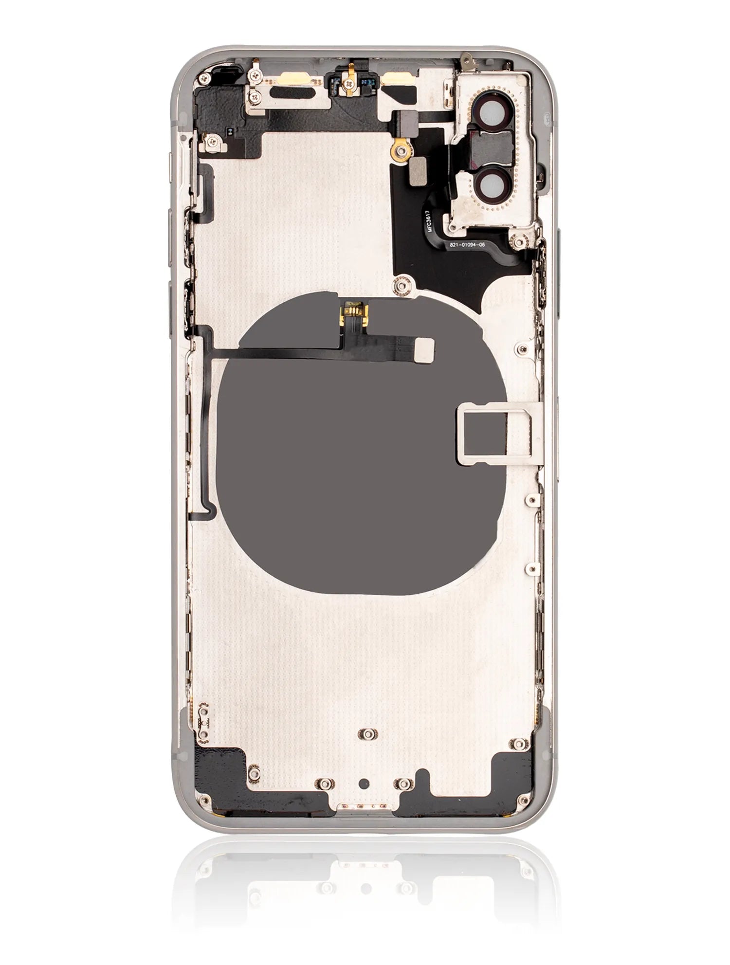 Back Housing W/ Small Components Pre-Installed For iPhone X (Used OEM) (Pull) (Silver)