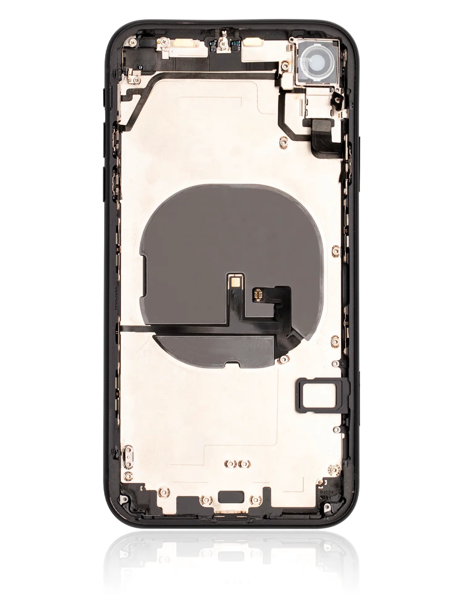 Back Housing W/ Small Components Pre-Installed For iPhone XR (Used OEM) (Pull) (Black)