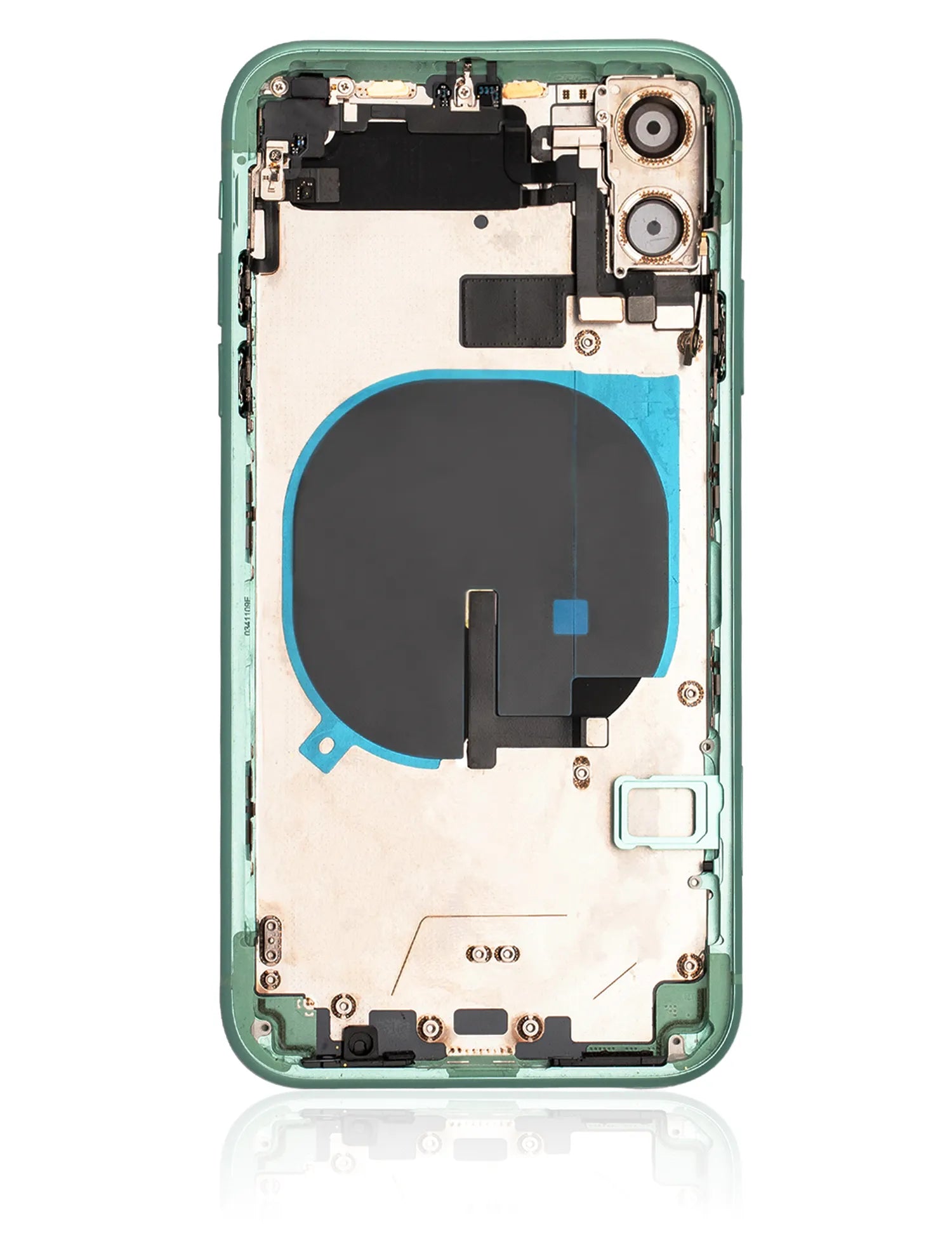 Back Housing W/ Small Components Pre-Installed For iPhone 11 (Used OEM) (Pull) (Green)