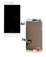 LCD Assembly With Steel Plate For iPhone 7 Plus (Refurbished: Toshiba) (White)