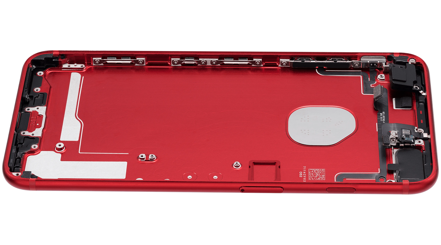 Back Housing W/ Small Components Pre-Installed For iPhone 7 Plus (Pull) (Red)