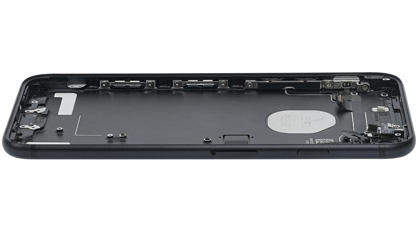 Back Housing W/ Small Components Pre-Installed For iPhone 7 (Pull) (Matte Black)
