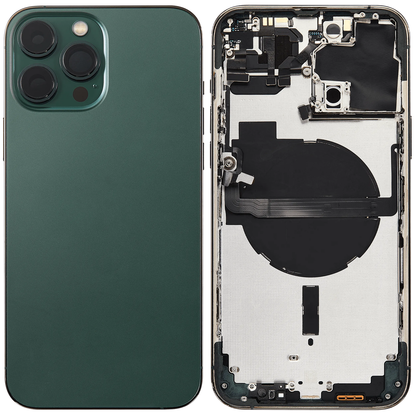Back Housing W/ Small Parts For iPhone 13 Pro Max (EU / Global Version) (Used OEM) (Pull) (Alpine Green)