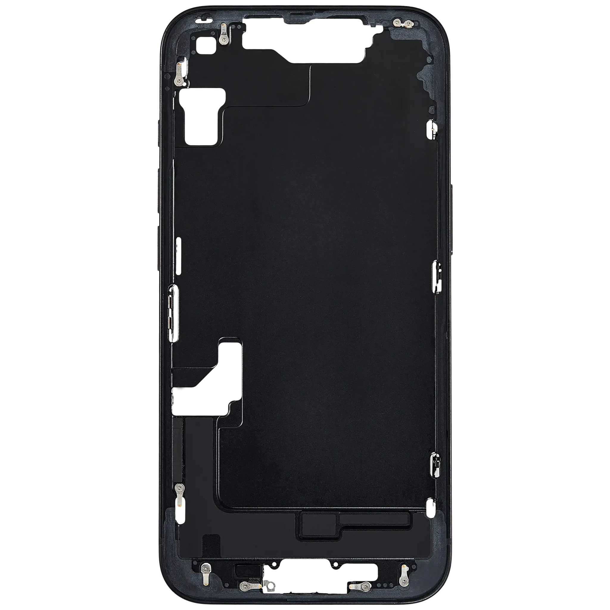 Mid-Frame Housing W/ Small Parts For iPhone 16e (EU / Global Version) (Pull) (Black)