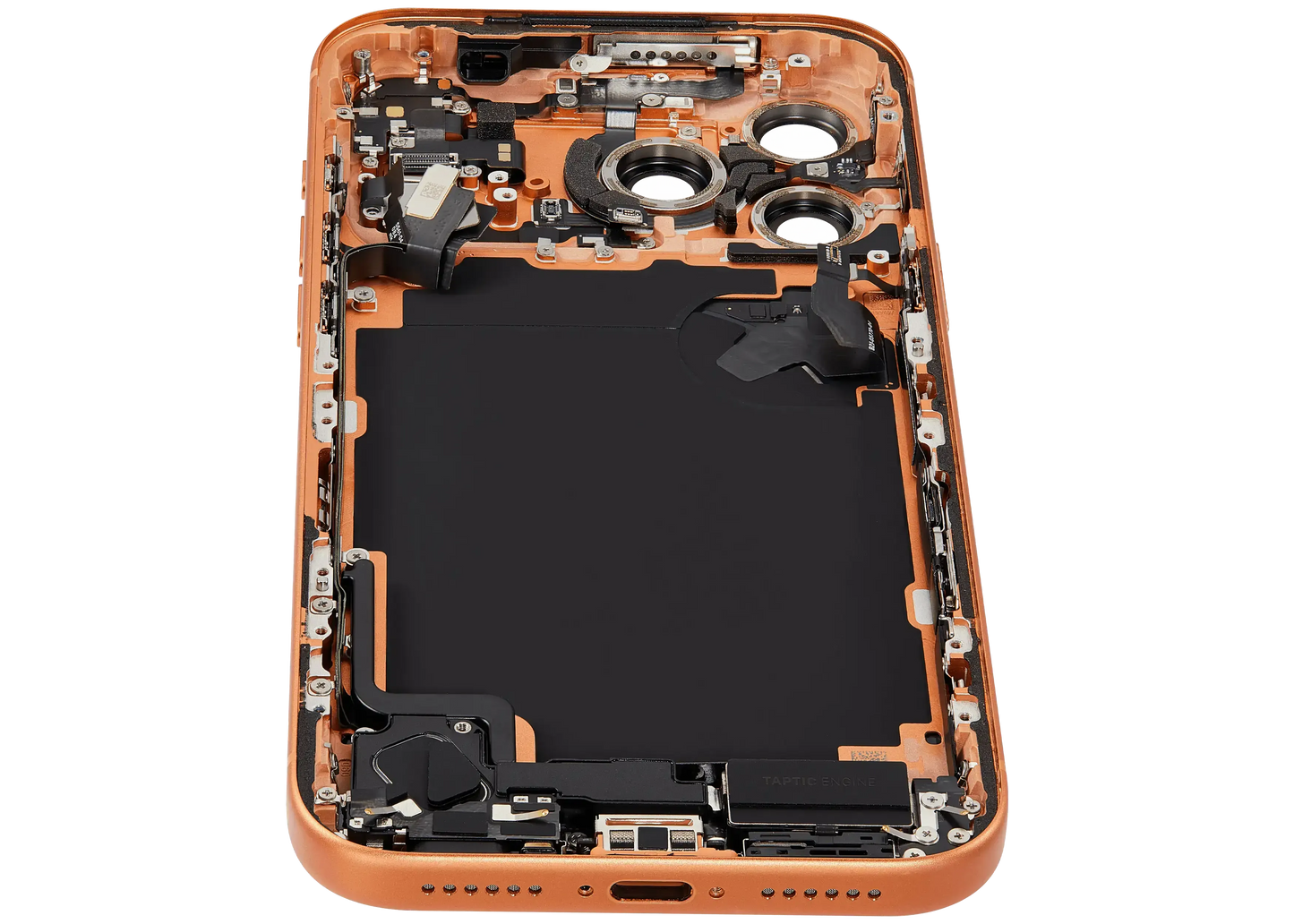 Back Housing W/ Charging Port Flex & Small Parts Compatible For iPhone 17 Pro Max (US Version) (Pull) (Cosmic Orange)