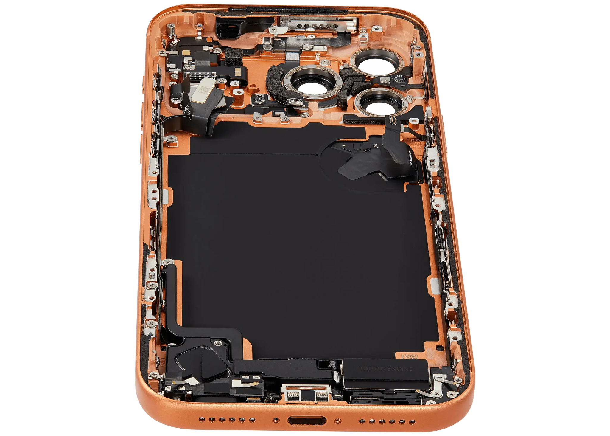 Back Housing W/ Charging Port Flex & Small Parts Compatible For iPhone 17 Pro Max (US Version) (Pull) (Cosmic Orange)