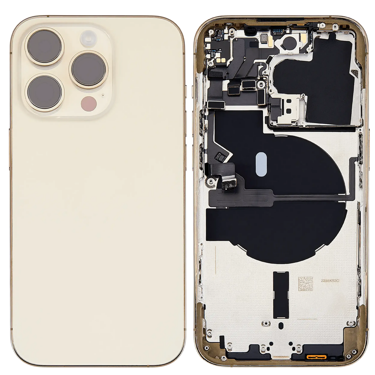 Back Housing W/ Small Parts For iPhone 14 Pro (US Version) (Pull) (Gold)