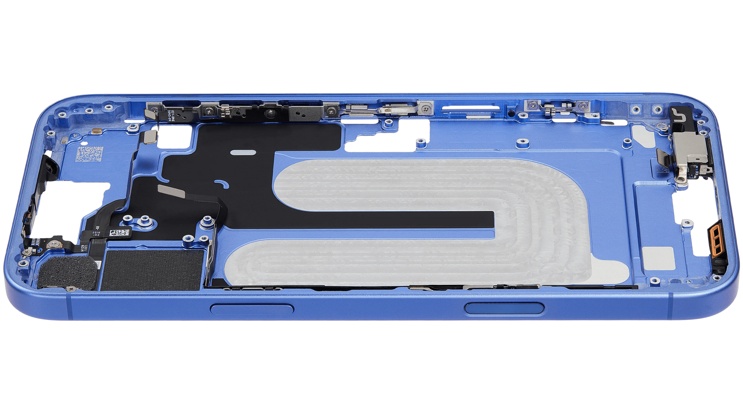Mid-Frame Housing W/ Small Parts For iPhone 16 Plus (EU / Global Version) (Pull) (Ultramarine)