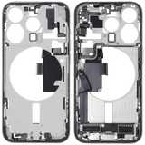 Mid-Frame Housing W/ Charging Port Flex & Small Parts For iPhone 15 Pro (US Version) (Pull) (White Titanium)