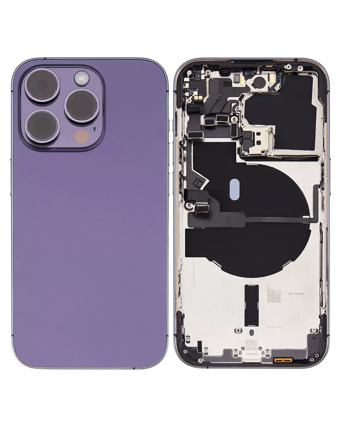Back Housing W/ Small Parts For iPhone 14 Pro (US Version) (Pull) (Deep Purple)