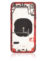 Back Housing W/ Small Components Pre-Installed For iPhone XR (Used OEM) (Pull) (Red)