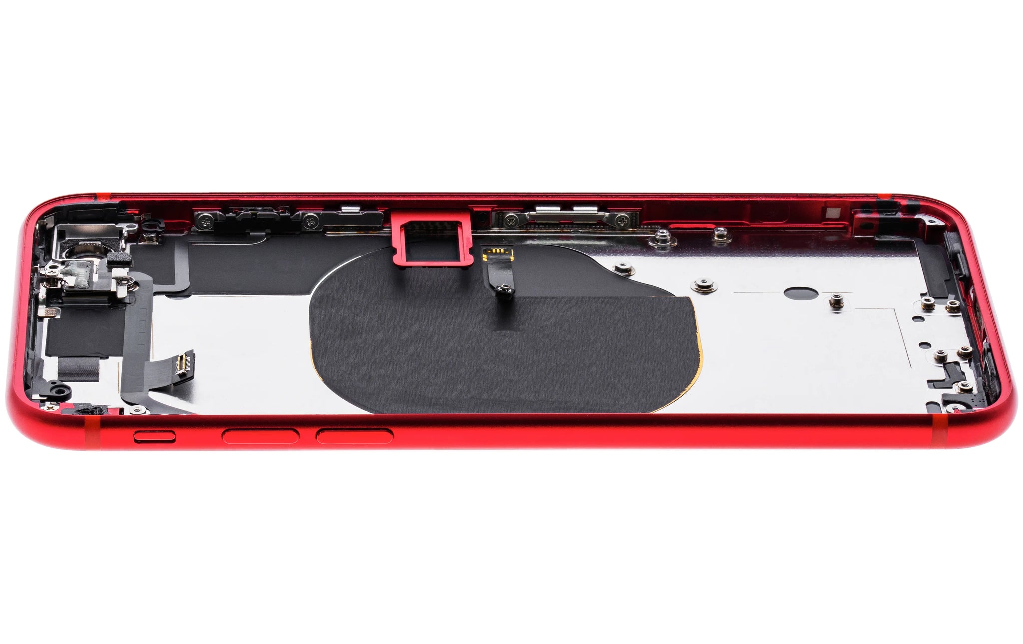 Back Housing W/ Small Components Pre-Installed For iPhone SE (2020) (Used OEM) (Pull) (Red)