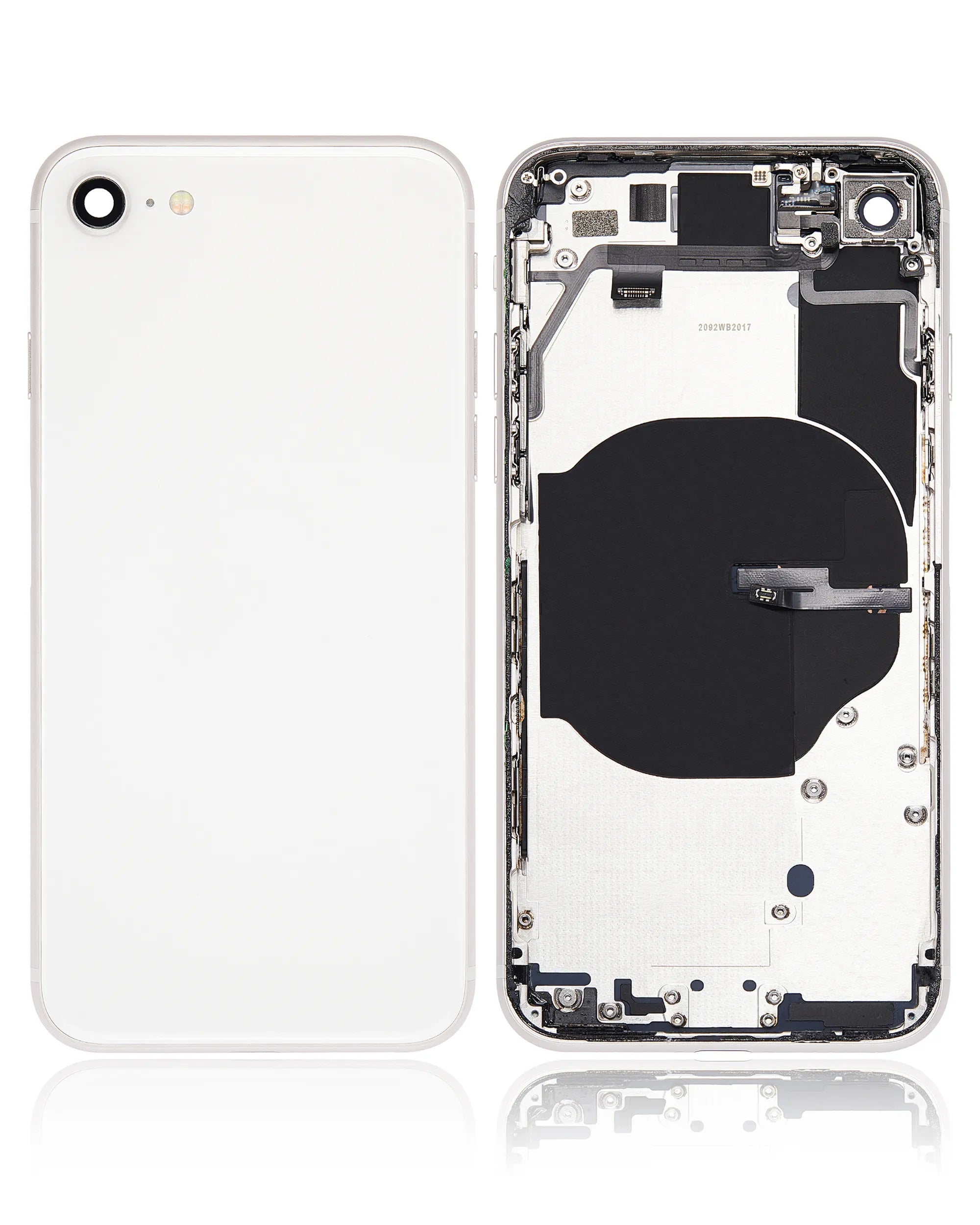 Back Housing W/ Small Components Pre-Installed For iPhone SE (2022) (Pull) (Starlight)
