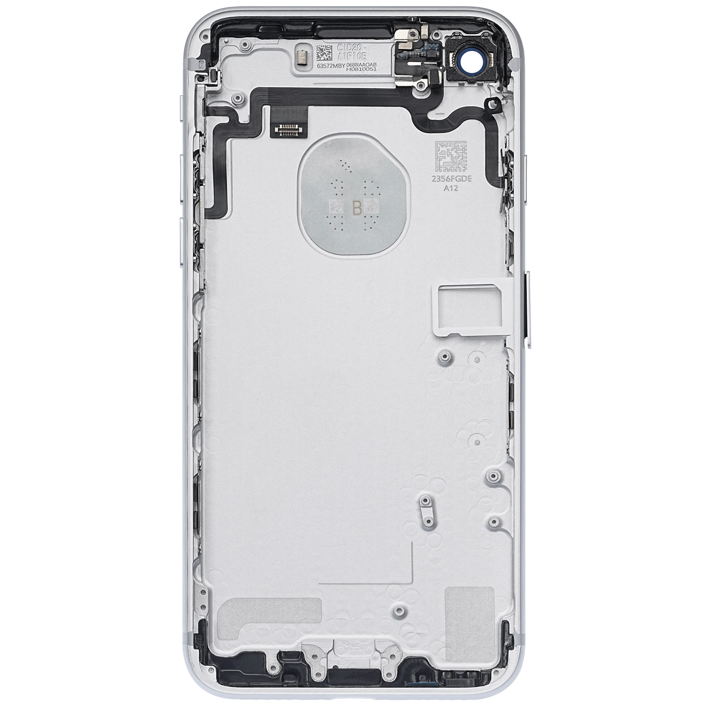 Back Housing W/ Small Components Pre-Installed For iPhone 7 (Pull) (Silver)