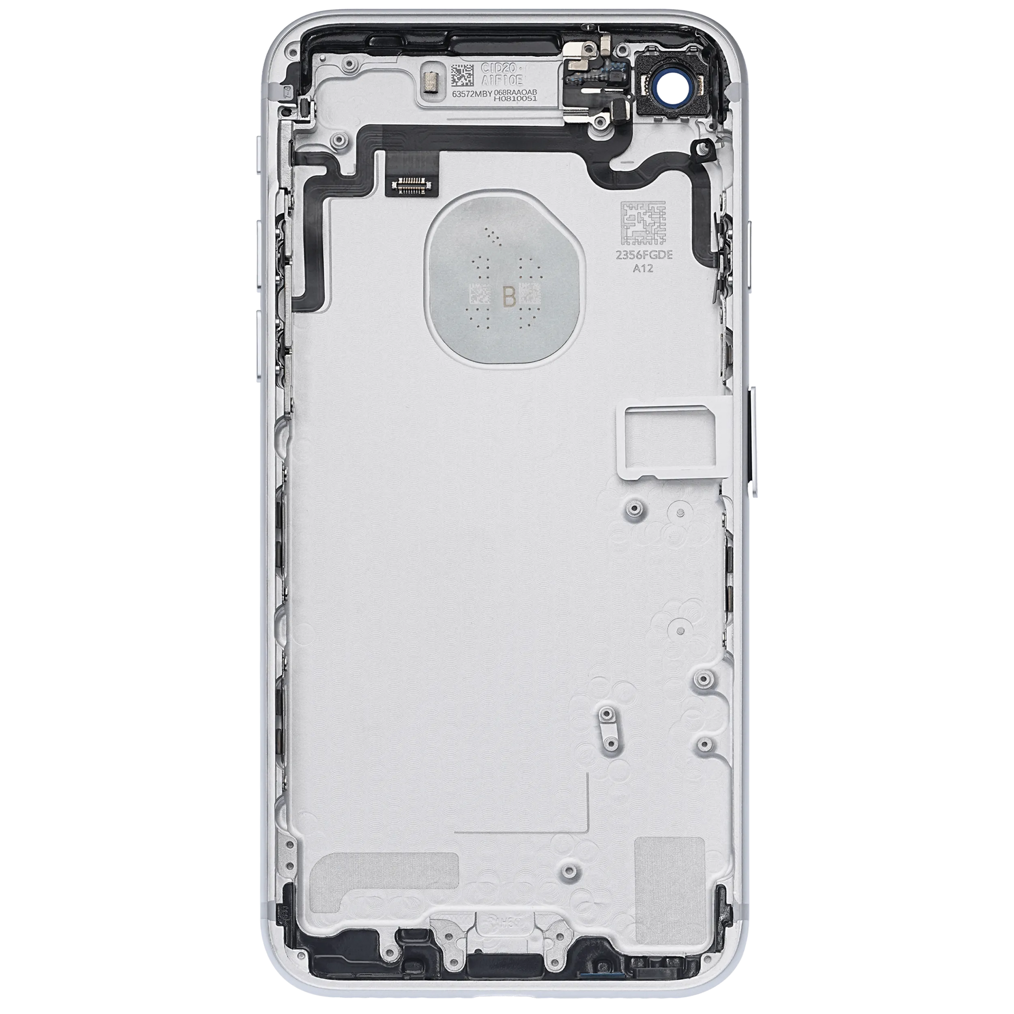 Back Housing W/ Small Components Pre-Installed For iPhone 7 (Pull) (Silver)