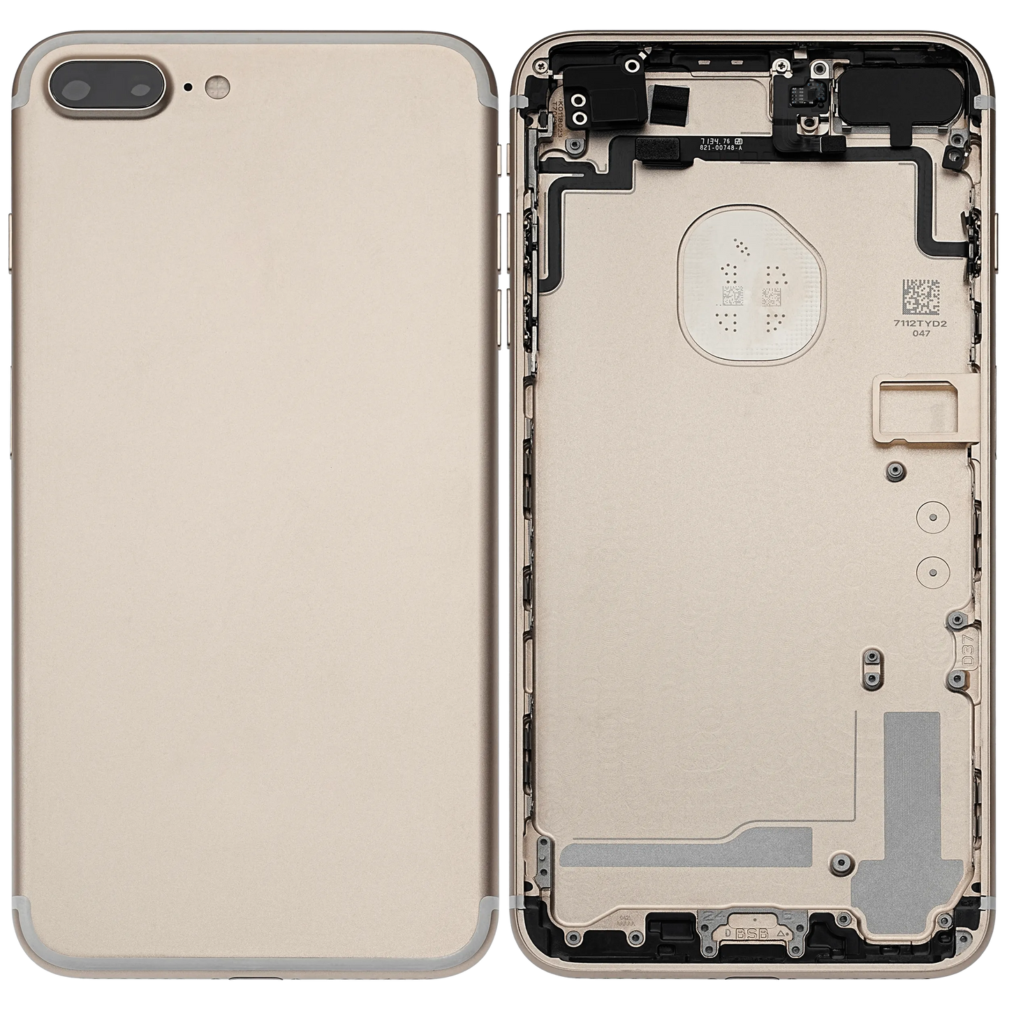 Back Housing W/ Small Components Pre-Installed For iPhone 7 Plus (Pull) (Gold)