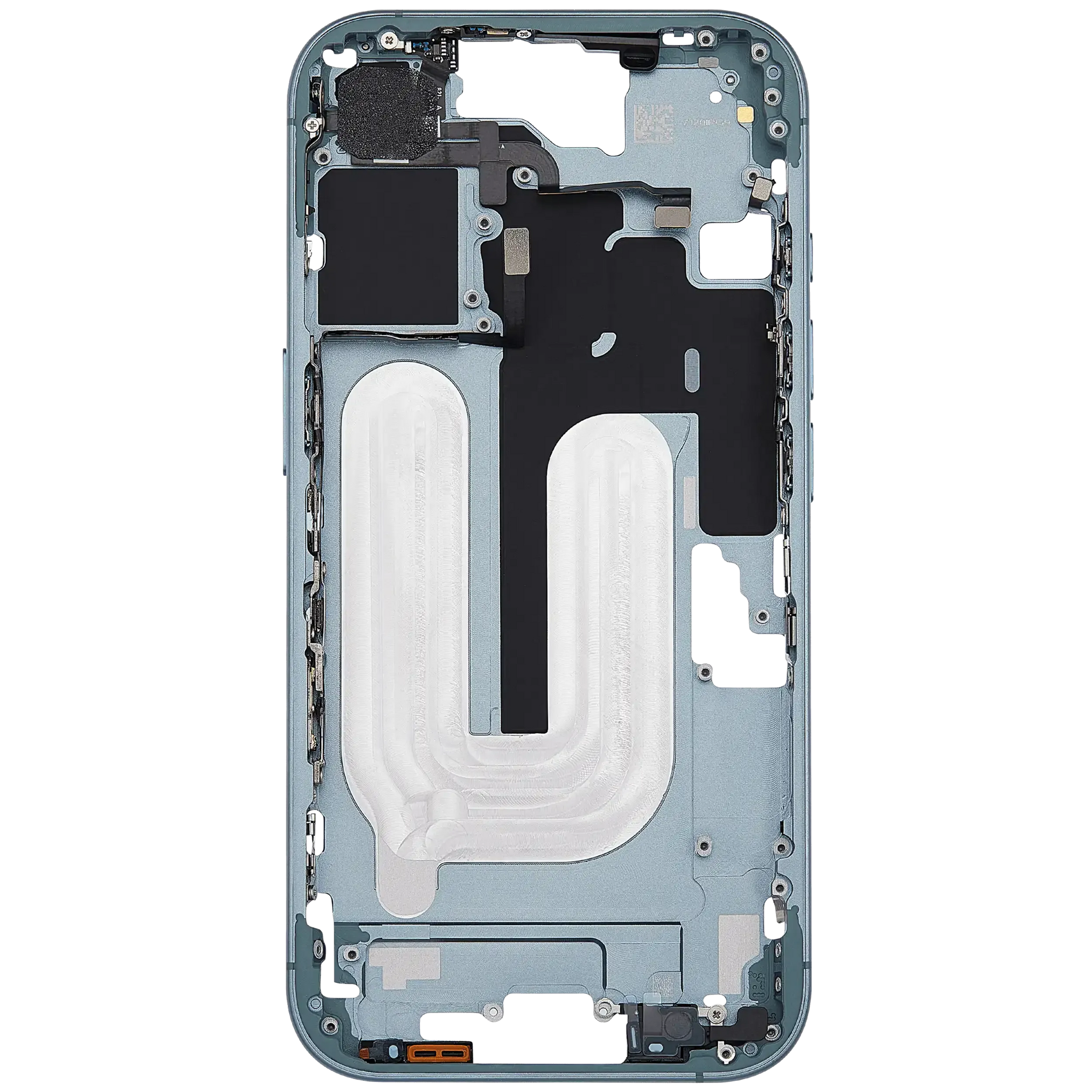 Mid-Frame Housing With Power And Volume Button For iPhone 16 (EU / Global Version) (Pull) (Teal)