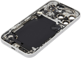 Back Housing W/ Charging Port Flex & Small Parts Compatible For iPhone 17 Pro (US Version) (Pull) (Silver)