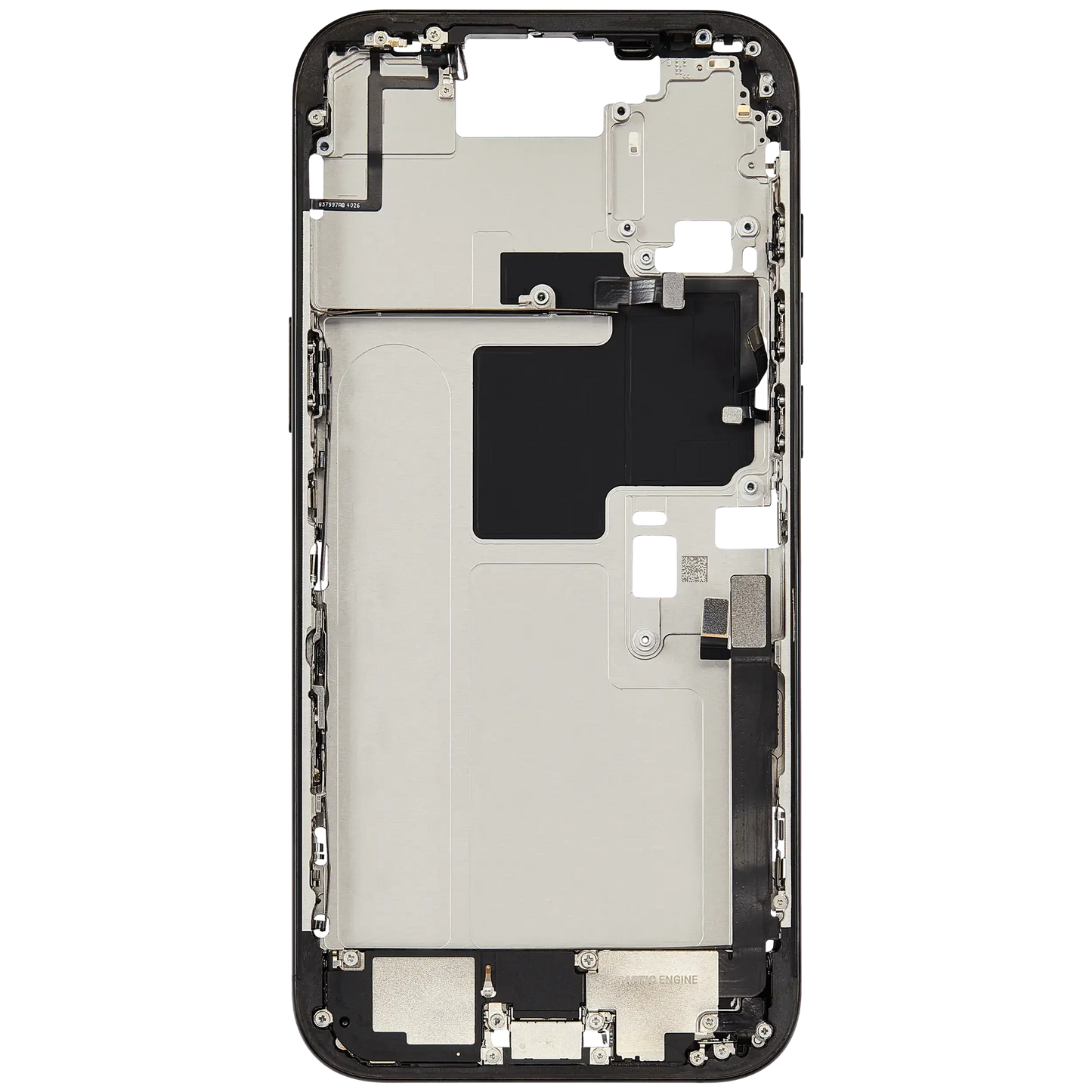 Mid-Frame Housing W/ Charging Port Flex & Small Parts For iPhone 16 Pro Max (EU / Global Version) (Pull) (Black Titanium)