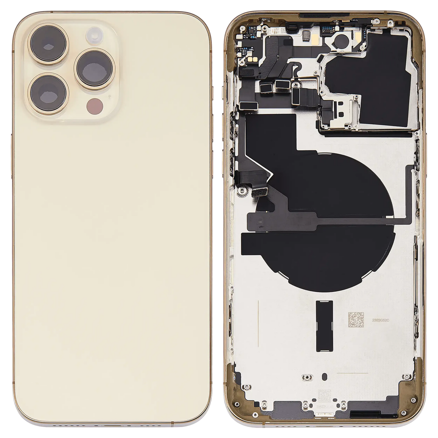 Back Housing W/ Small Parts For iPhone 14 Pro Max (US Version) (Pull) (Gold)