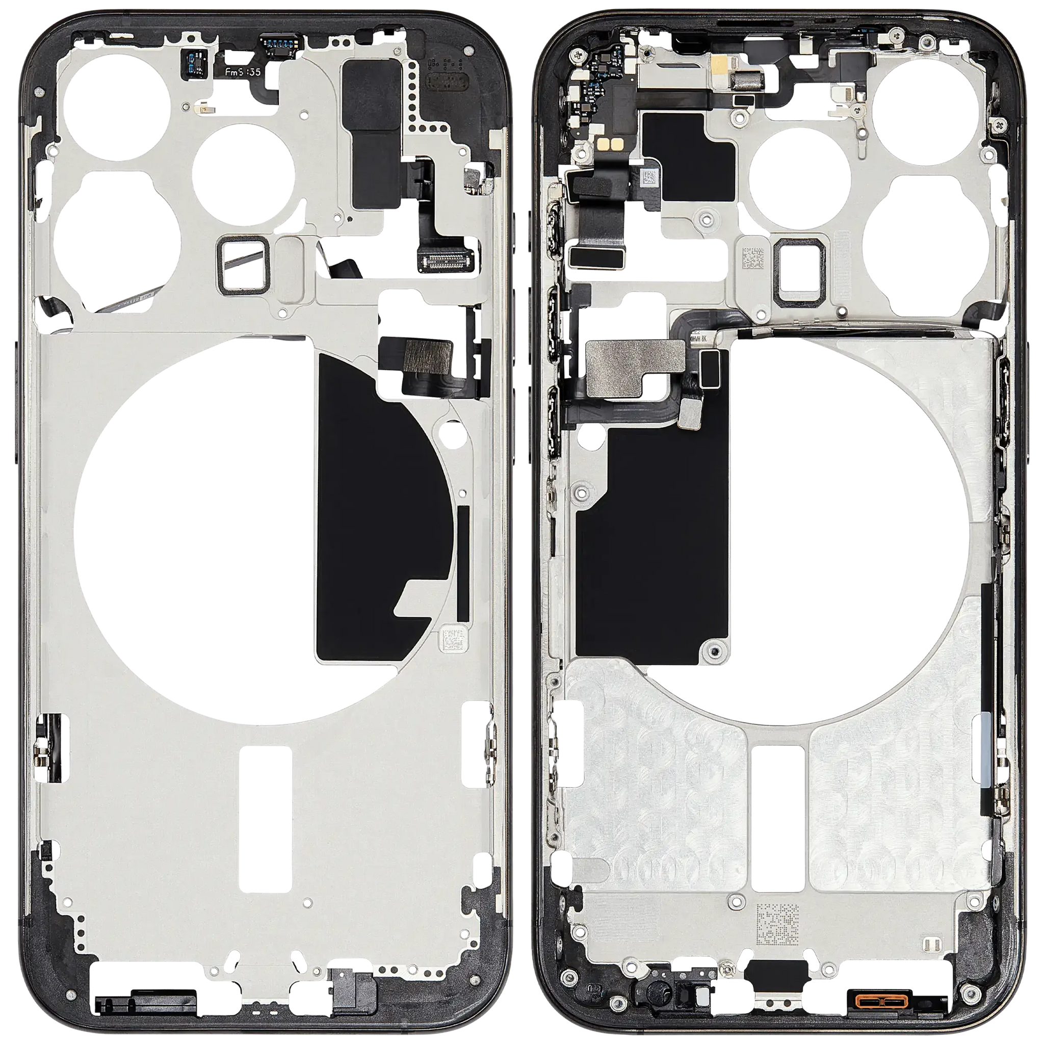 Mid-Frame Housing W/ Small Parts For iPhone 15 Pro (EU / Global Version) (Pull) (Black Titanium)