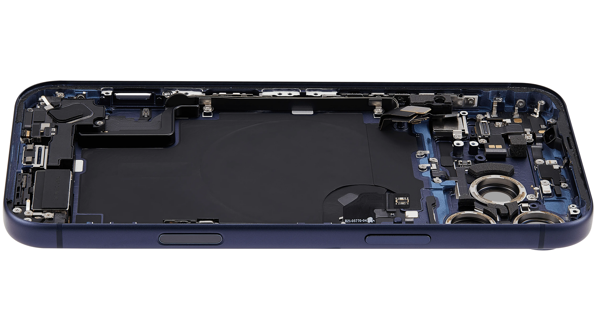 Back Housing W/ Charging Port Flex & Small Parts For iPhone 17 Pro Max (EU / Global Version) (Pull) (Deep Blue)