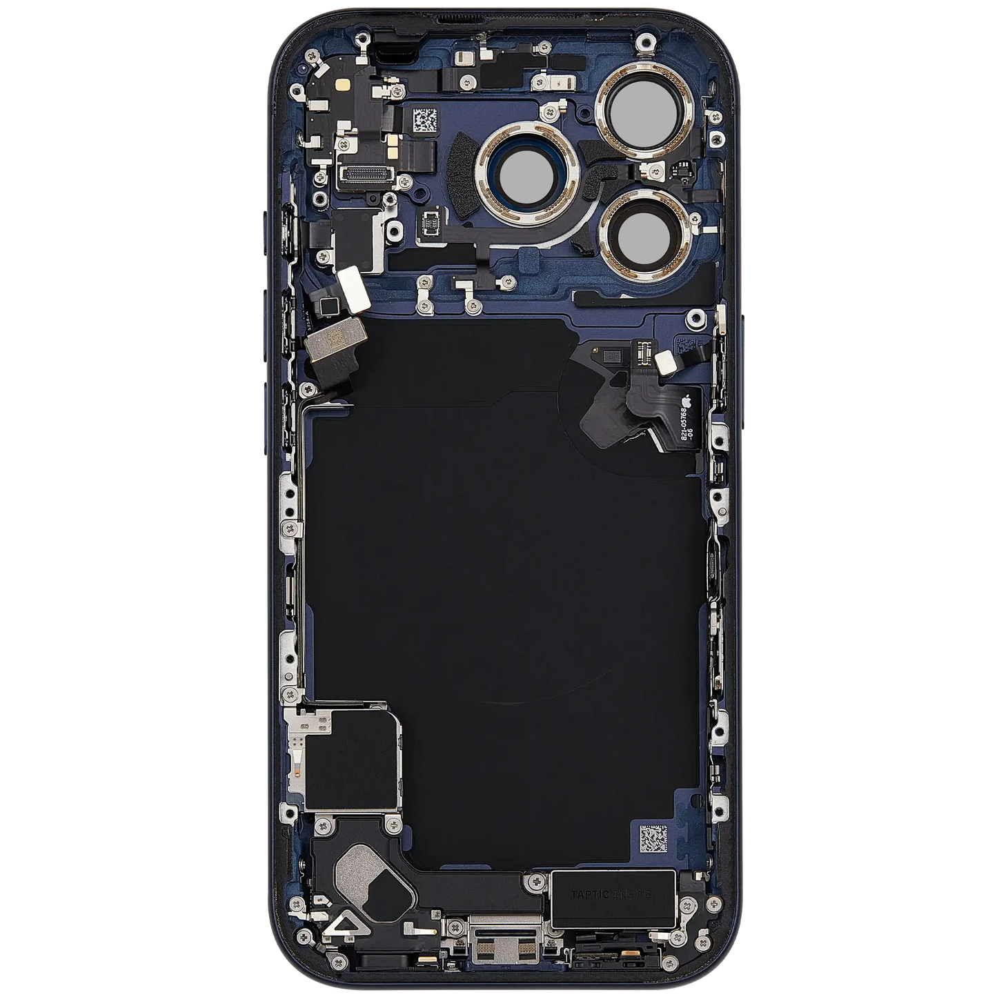 Back Housing W/ Charging Port Flex & Small Parts For iPhone 17 Pro (EU / Global Version) (Pull) (Deep Blue)