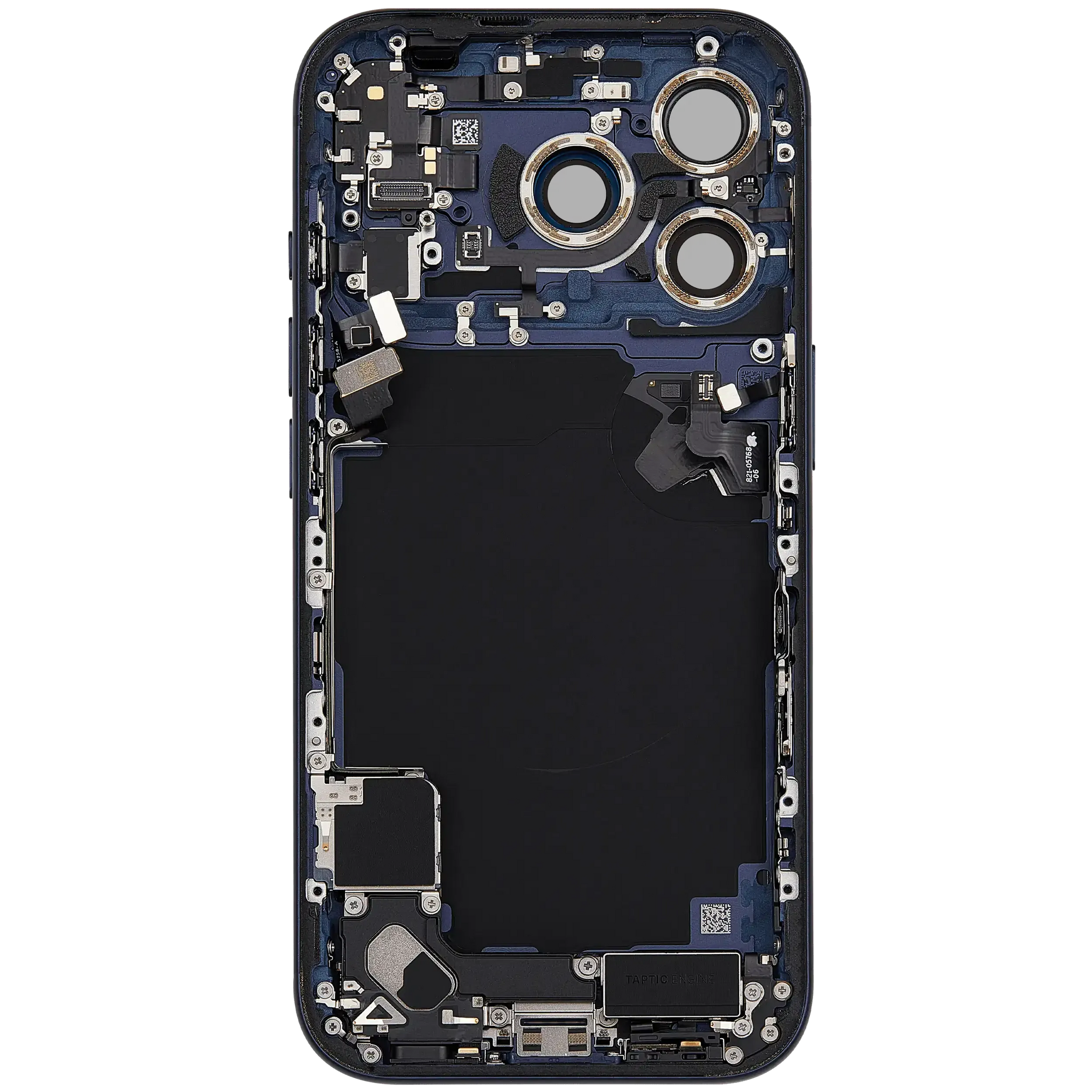 Back Housing W/ Charging Port Flex & Small Parts For iPhone 17 Pro (EU / Global Version) (Pull) (Deep Blue)