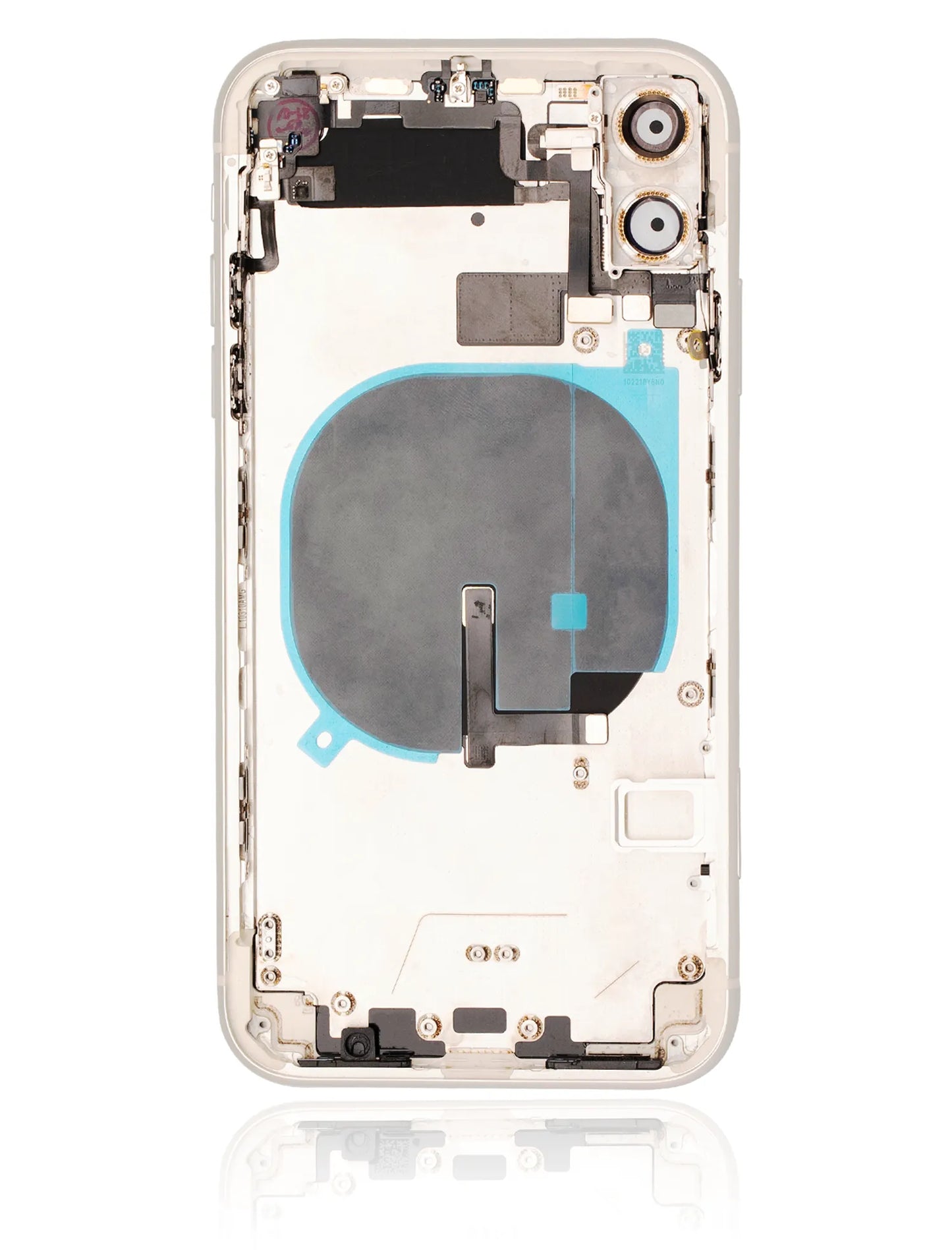 Back Housing W/ Small Components Pre-Installed For iPhone 11 (Used OEM) (Pull) (White)