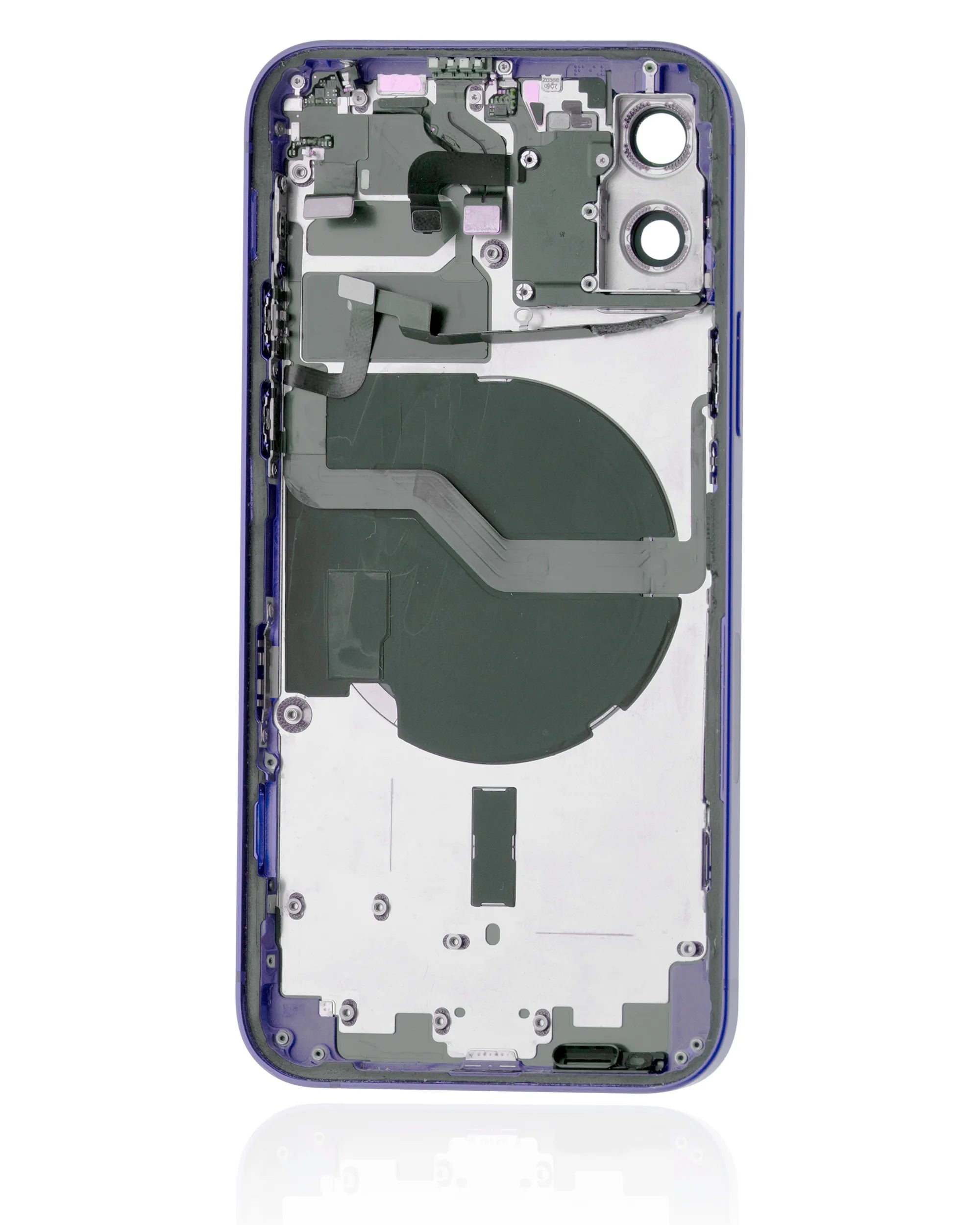 Back Housing W/ Small Parts For iPhone 12 (US Version) (Pull) (Purple)