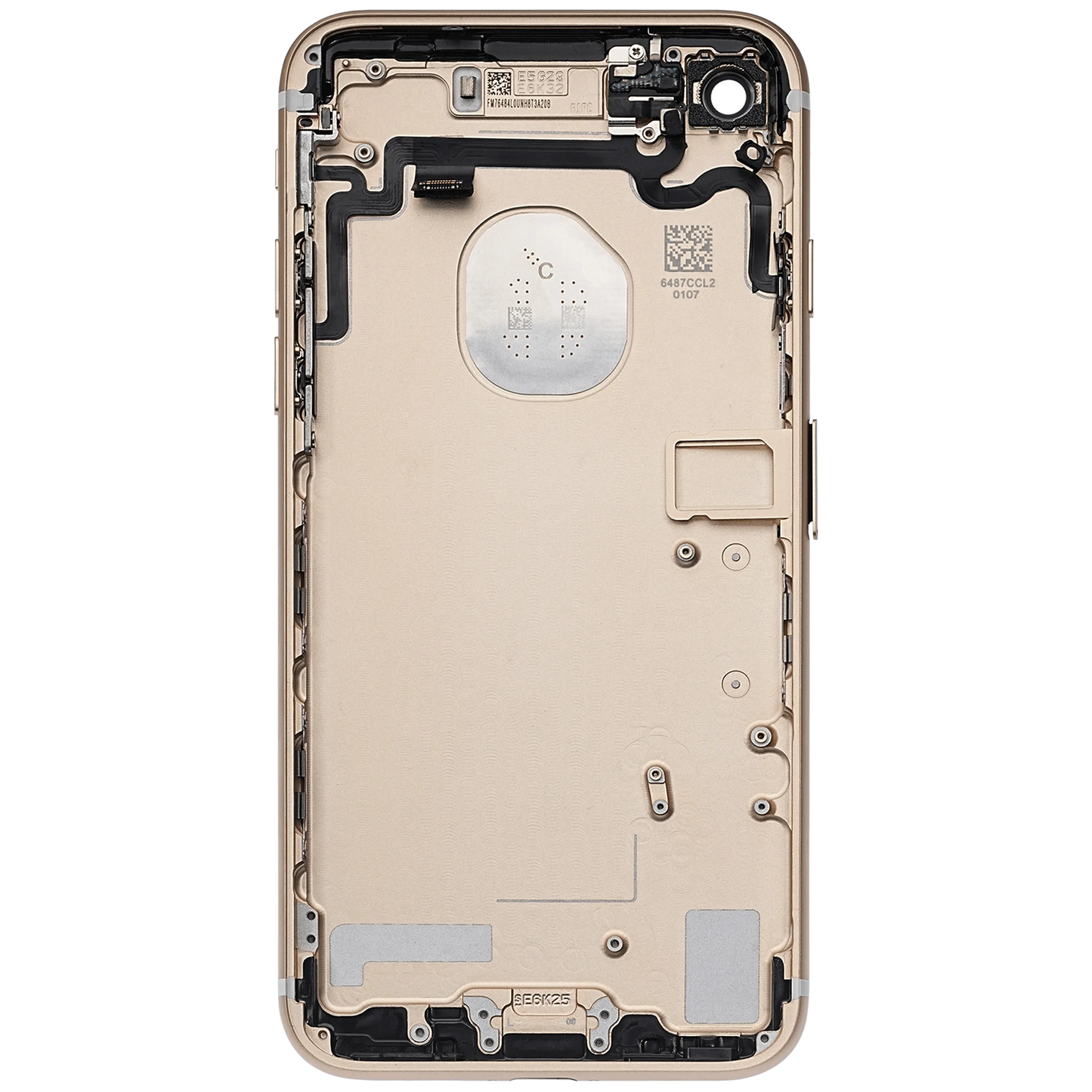 Back Housing W/ Small Components Pre-Installed For iPhone 7 (Pull) (Gold)