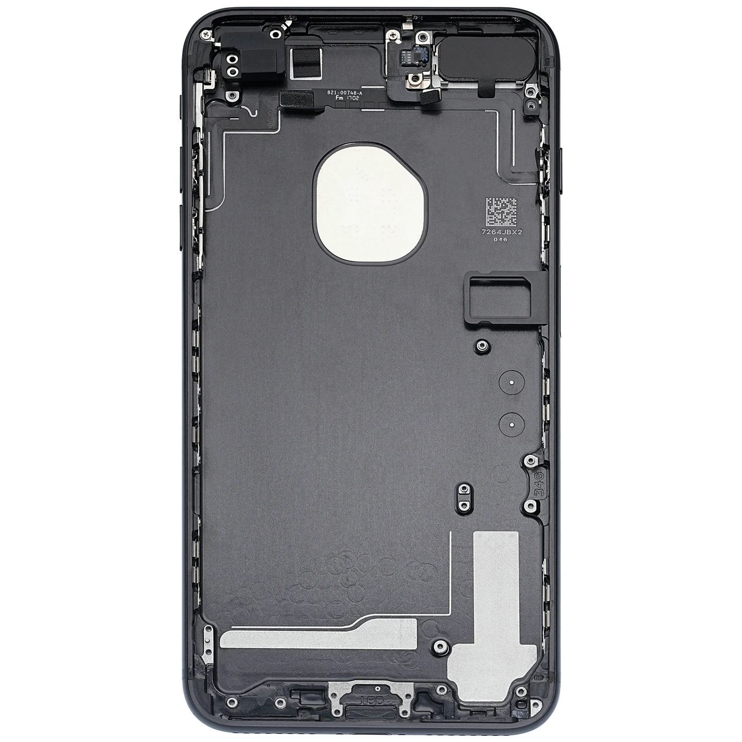 Back Housing W/ Small Components Pre-Installed For iPhone 7 Plus (Pull) (Matte Black)