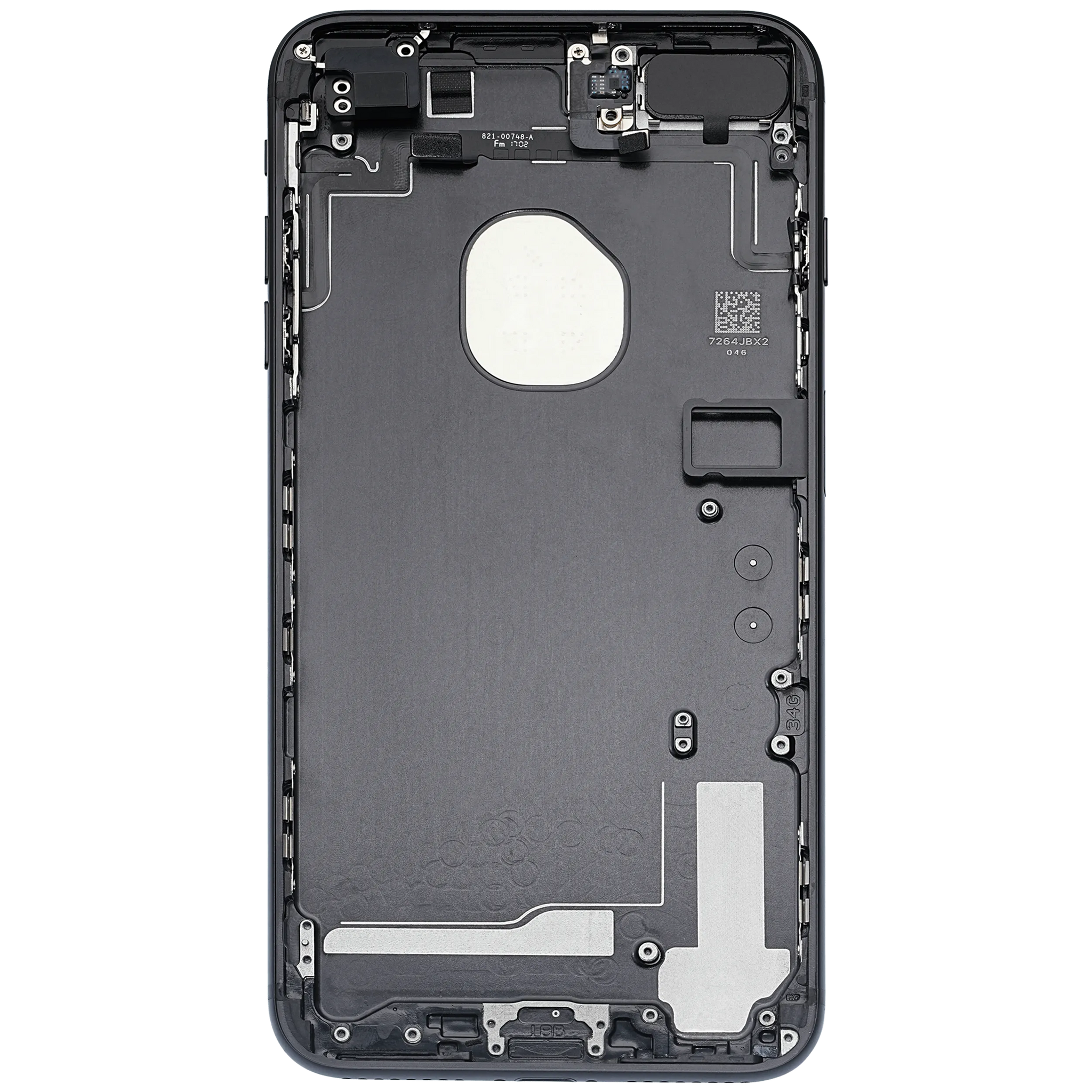 Back Housing W/ Small Components Pre-Installed For iPhone 7 Plus (Pull) (Matte Black)