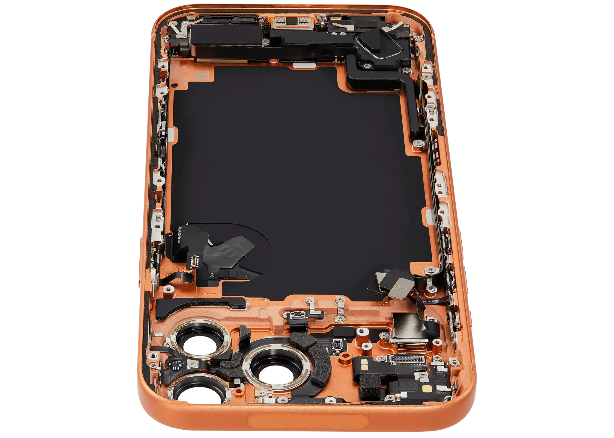 Back Housing W/ Charging Port Flex & Small Parts Compatible For iPhone 17 Pro Max (US Version) (Pull) (Cosmic Orange)