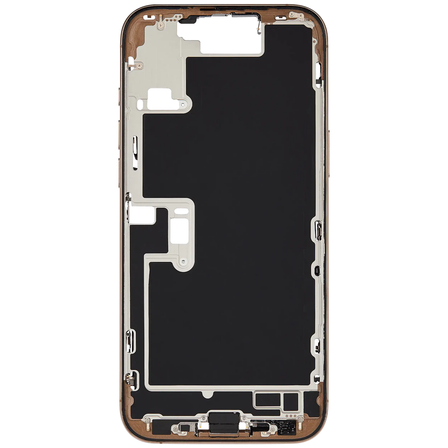 Mid-Frame Housing W/ Charging Port Flex & Small Parts For iPhone 16 Pro Max (EU / Global Version) (Pull) (Desert Titanium)