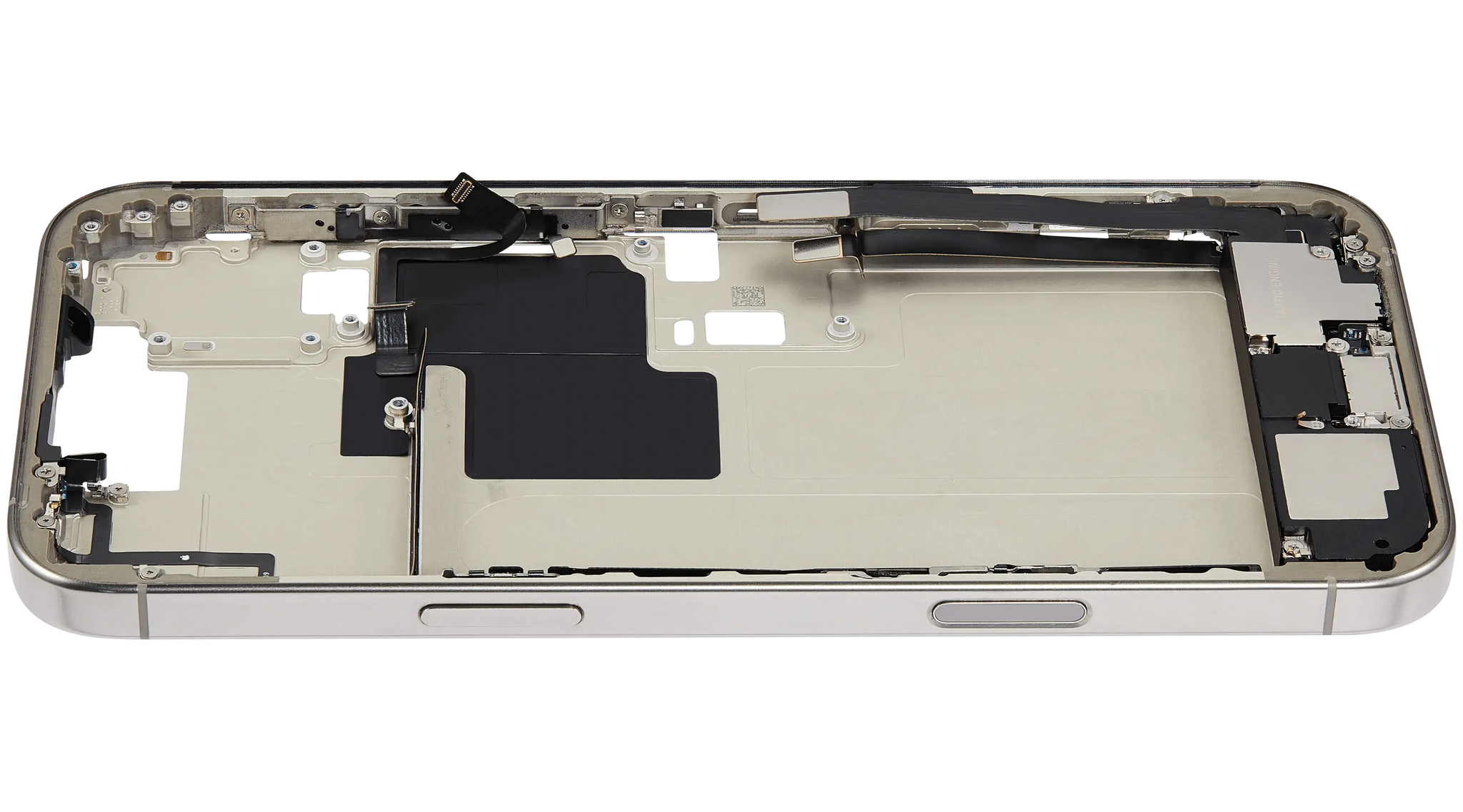 Mid-Frame Housing W/ Charging Port Flex & Small Parts For iPhone 16 Pro Max (EU / Global Version) (Pull) (Natural Titanium)