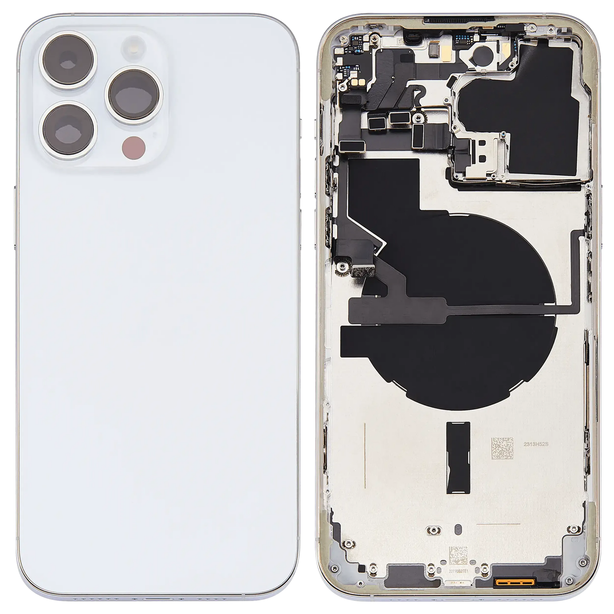 Back Housing W/ Small Parts For iPhone 14 Pro Max (US Version) (Pull) (Silver)