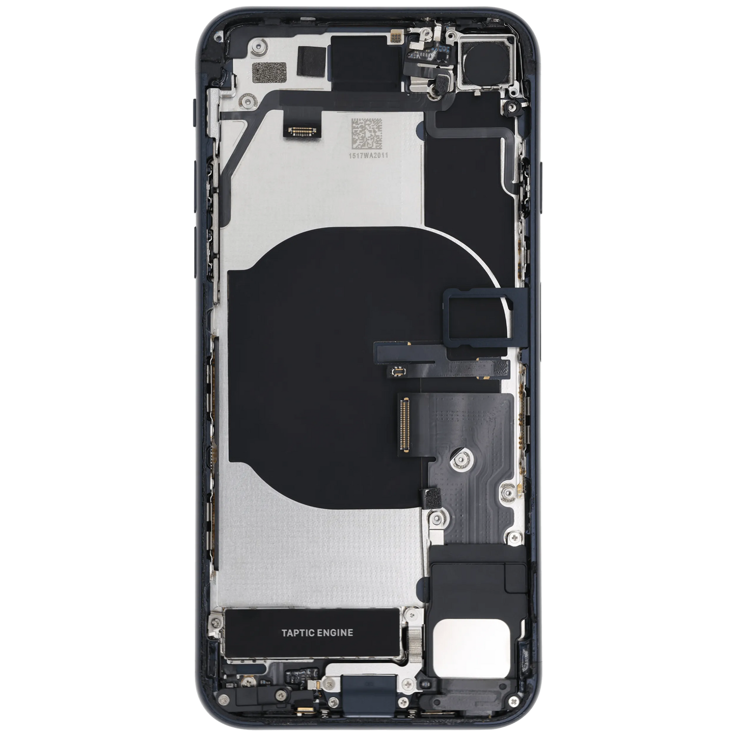 Back Housing W/ Charging Port Flex and Small Components Pre-Installed For iPhone SE (2022) (Used OEM) (Pull) (Midnight)