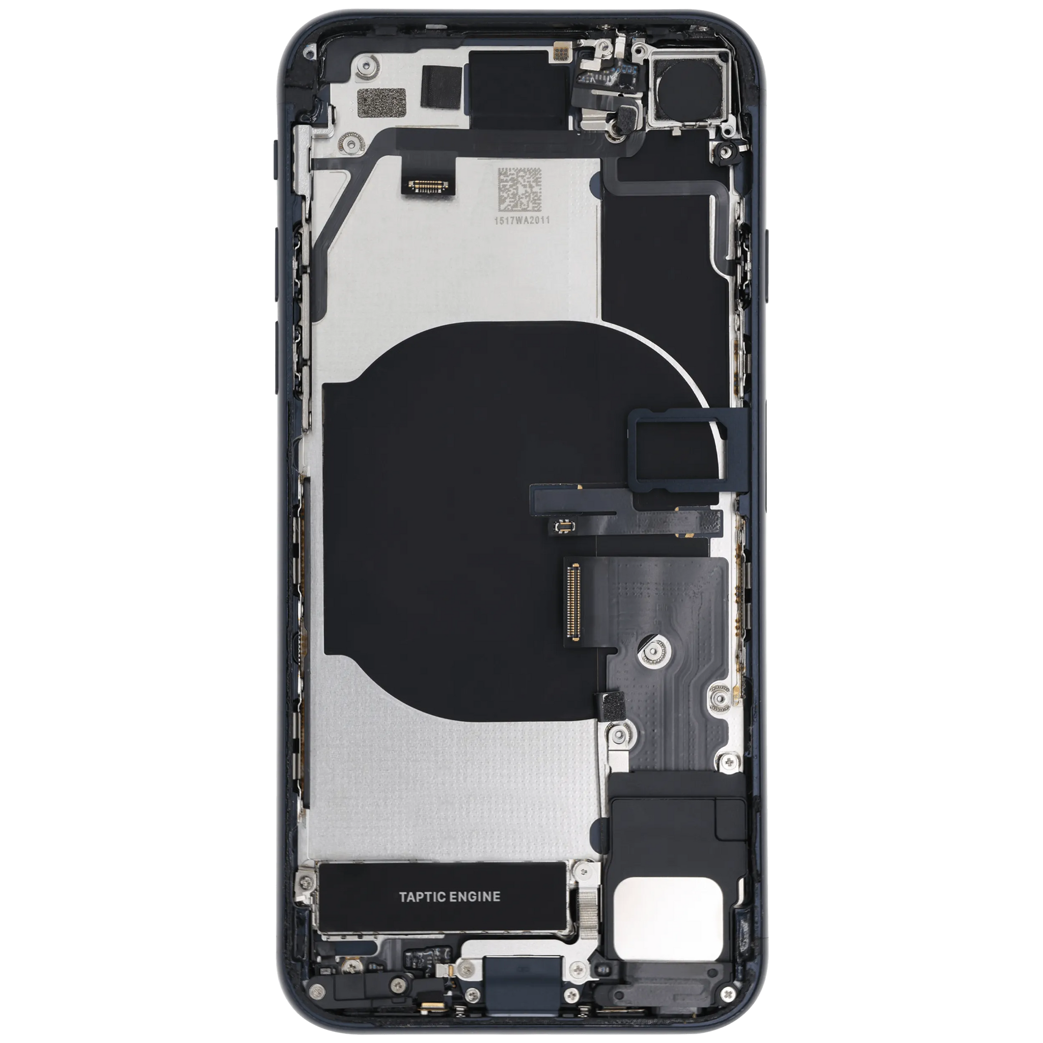 Back Housing W/ Charging Port Flex and Small Components Pre-Installed For iPhone SE (2022) (Used OEM) (Pull) (Midnight)