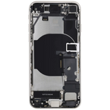 Back Housing W/ Charging Port Flex and Small Components Pre-Installed For iPhone SE (2022) (Used OEM) (Pull) (Starlight)