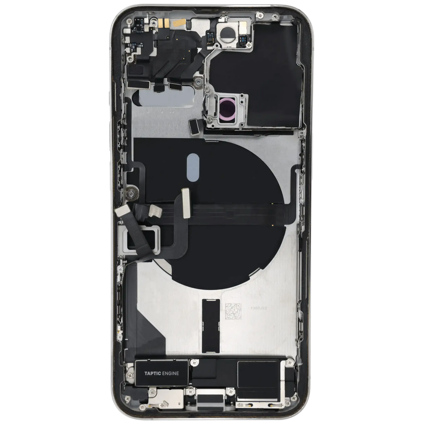 Back Housing W/ Charging Port Flex & Small Parts For iPhone 13 Pro (US Version) (Used OEM) (Pull) (Silver)