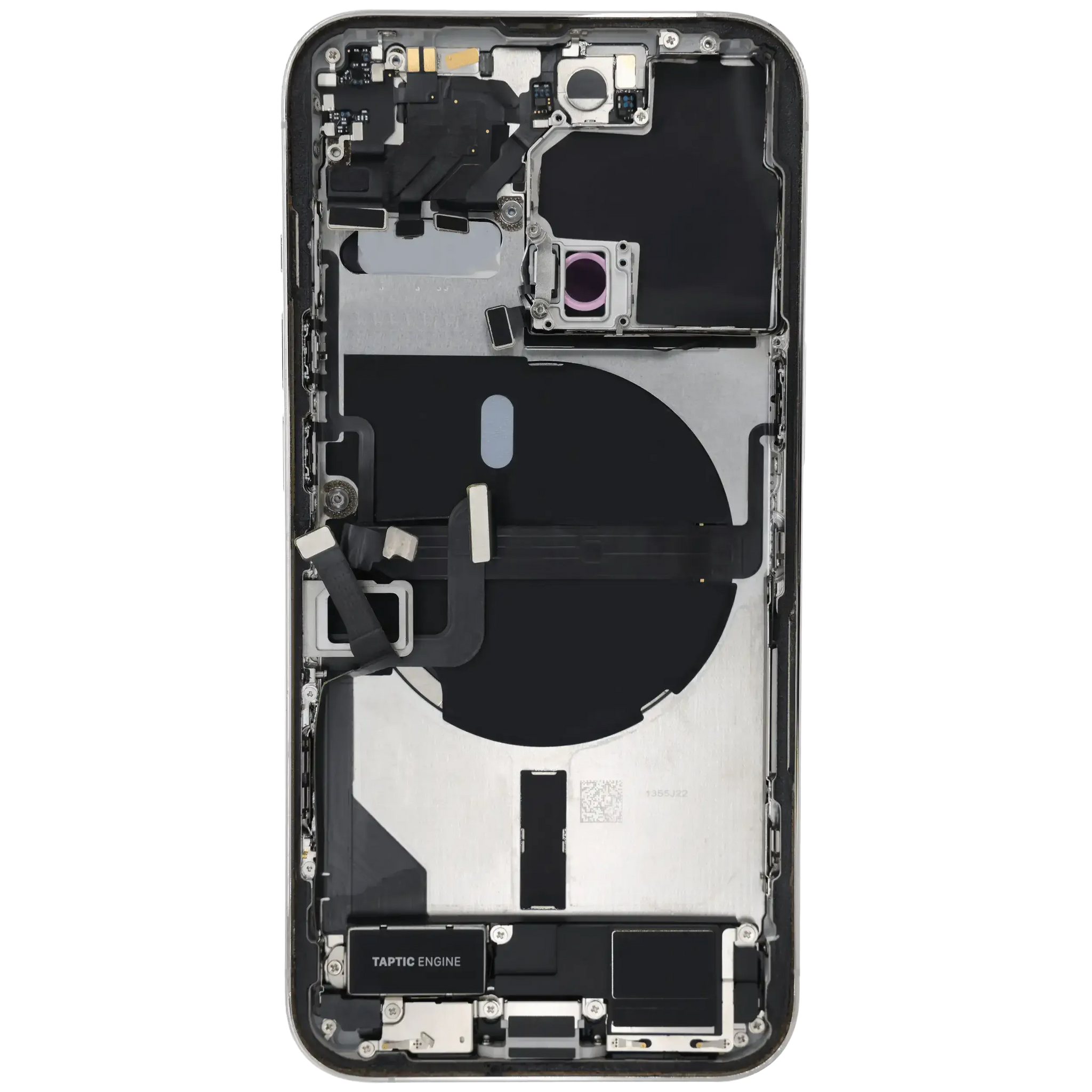 Back Housing W/ Charging Port Flex & Small Parts For iPhone 13 Pro (US Version) (Used OEM) (Pull) (Silver)