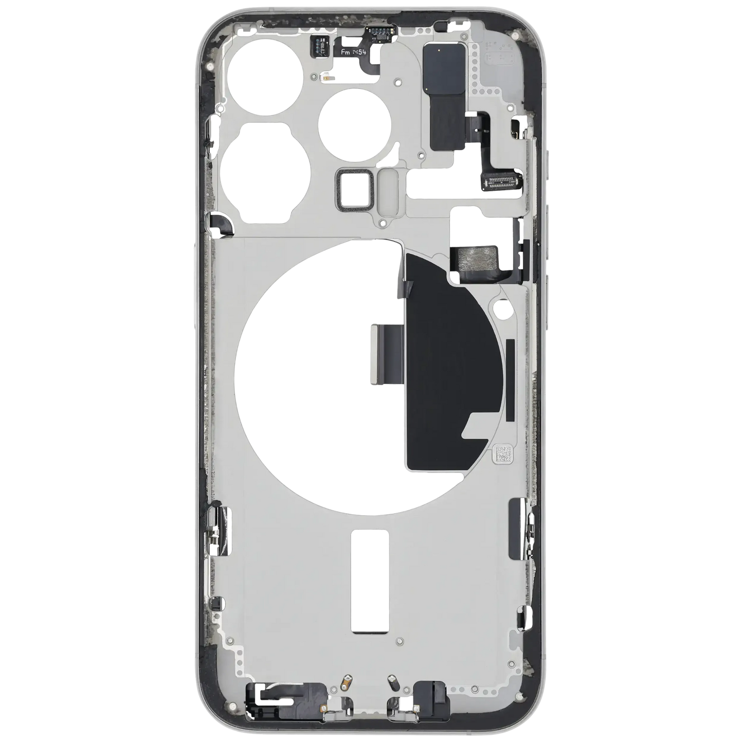 Mid-Frame Housing W/ Charging Port Flex & Small Parts For iPhone 15 Pro (US Version) (Pull) (White Titanium)