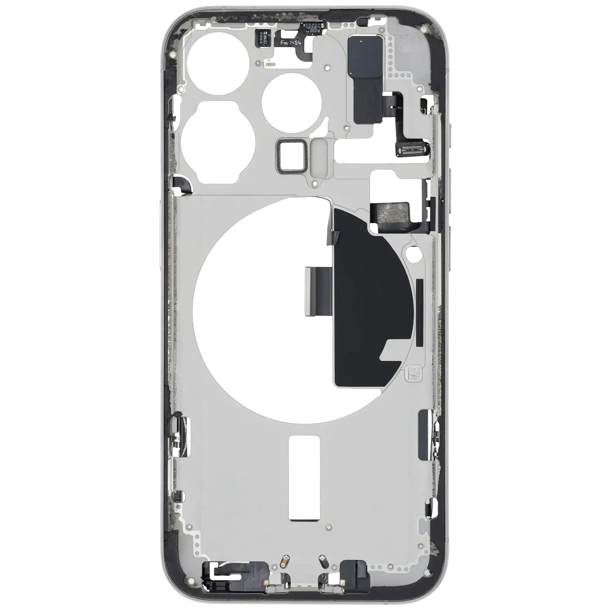 Mid-Frame Housing W/ Charging Port Flex & Small Parts For iPhone 15 Pro (US Version) (Pull) (White Titanium)
