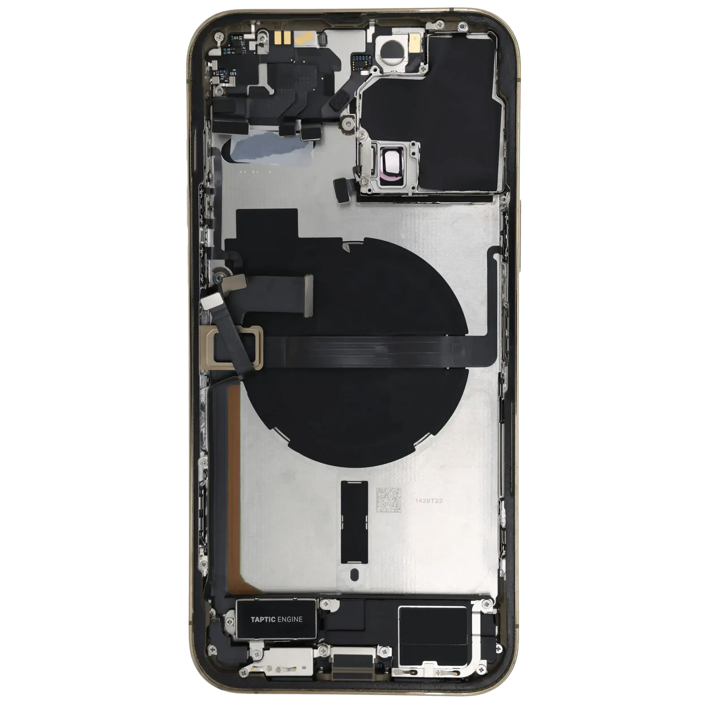 Back Housing W/ Charging Port Flex & Small Parts For iPhone 13 Pro Max (US Version) (Used OEM) (Pull) (Gold)