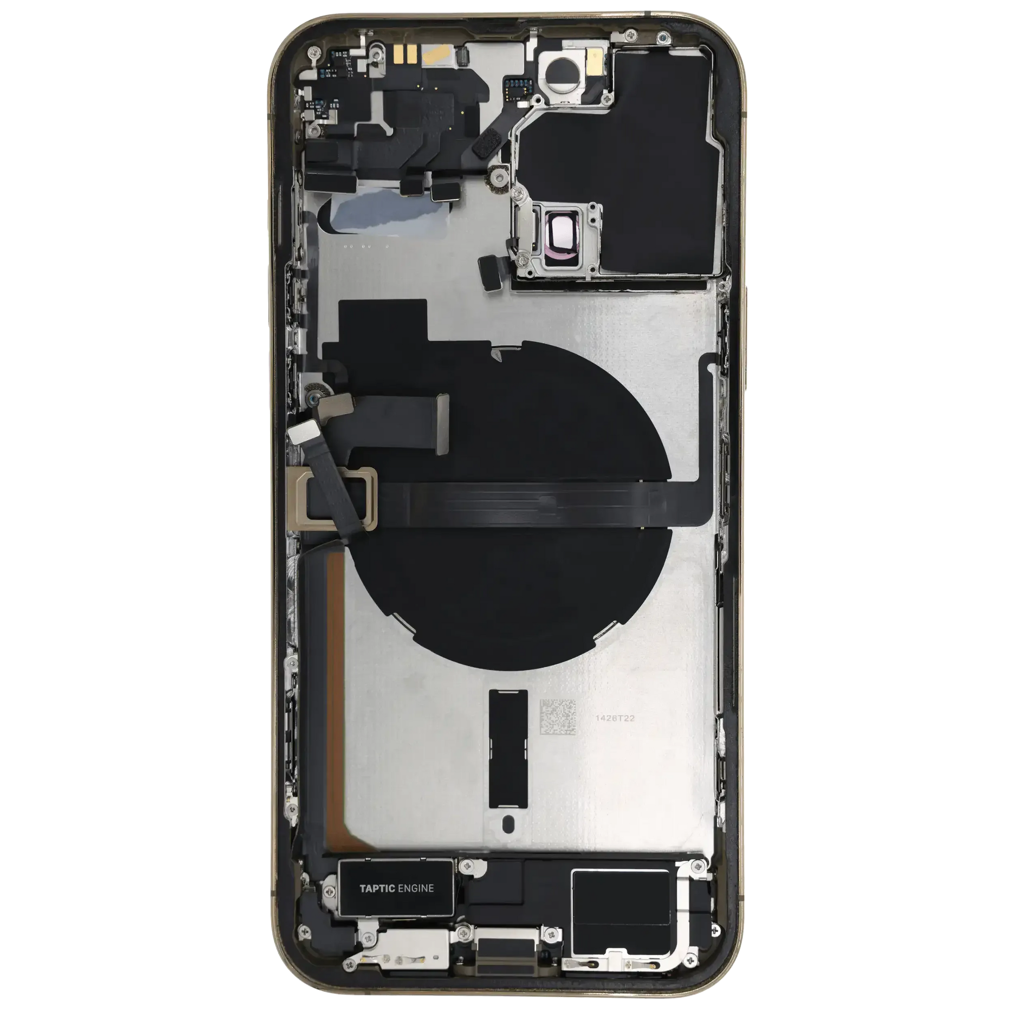 Back Housing W/ Charging Port Flex & Small Parts For iPhone 13 Pro Max (US Version) (Used OEM) (Pull) (Gold)